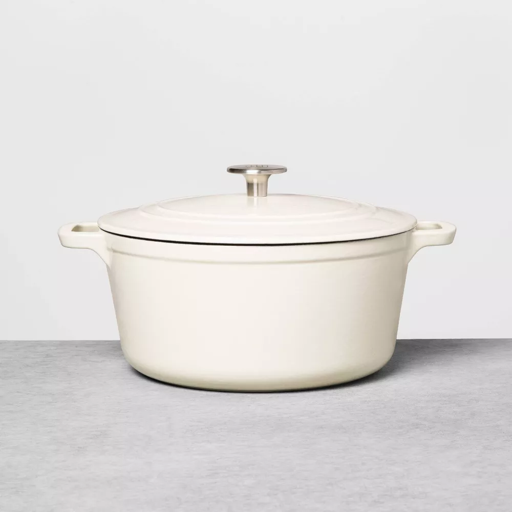Enameled Cast Iron Dutch Oven Cream