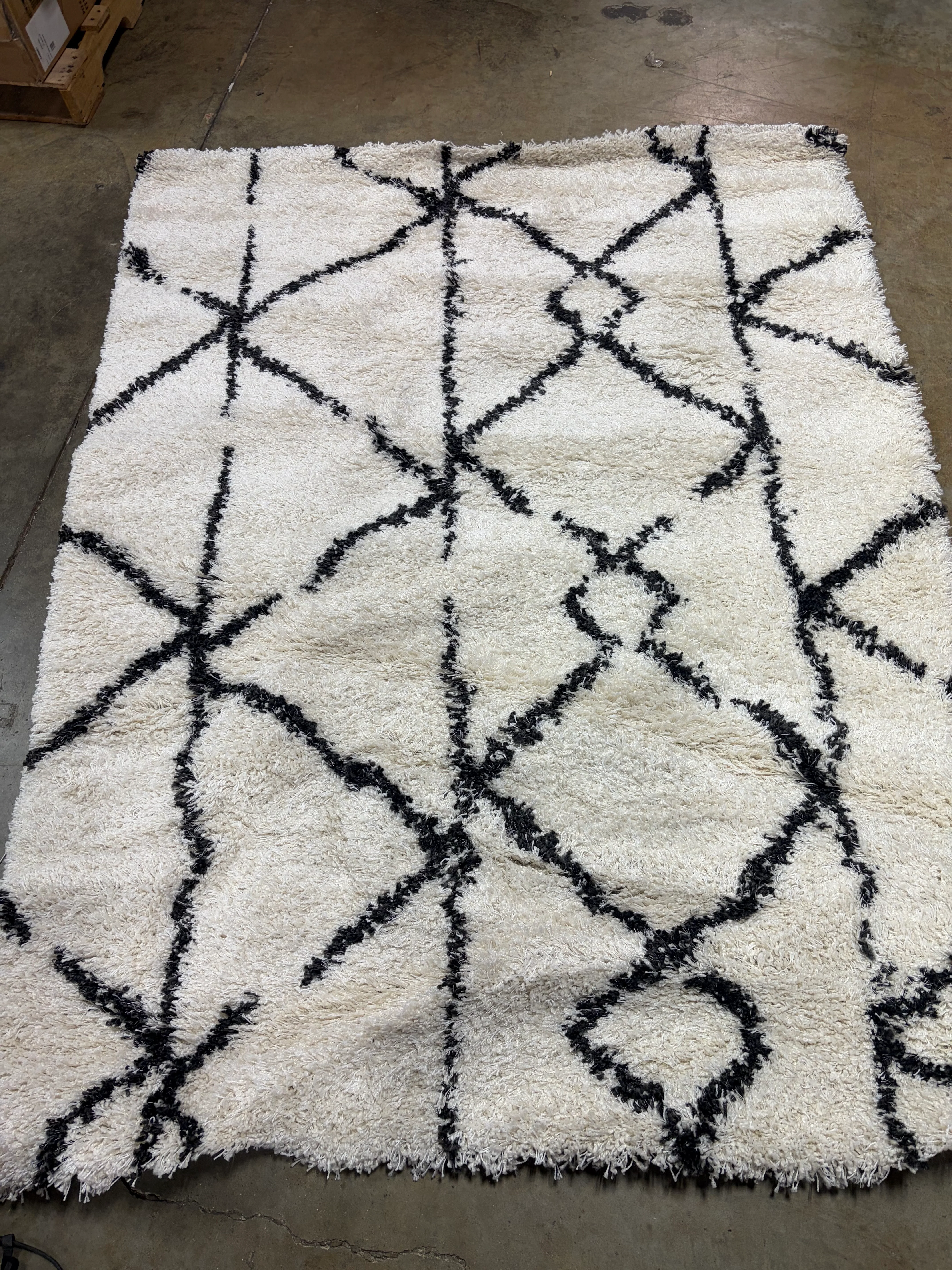 Geometric Design Woven Area Rugs Cream/Gray 5'x7' - Image 5