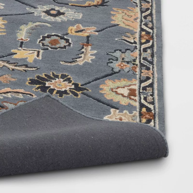 5'x7' Handtufted Persian Area Rug Blue - Image 2