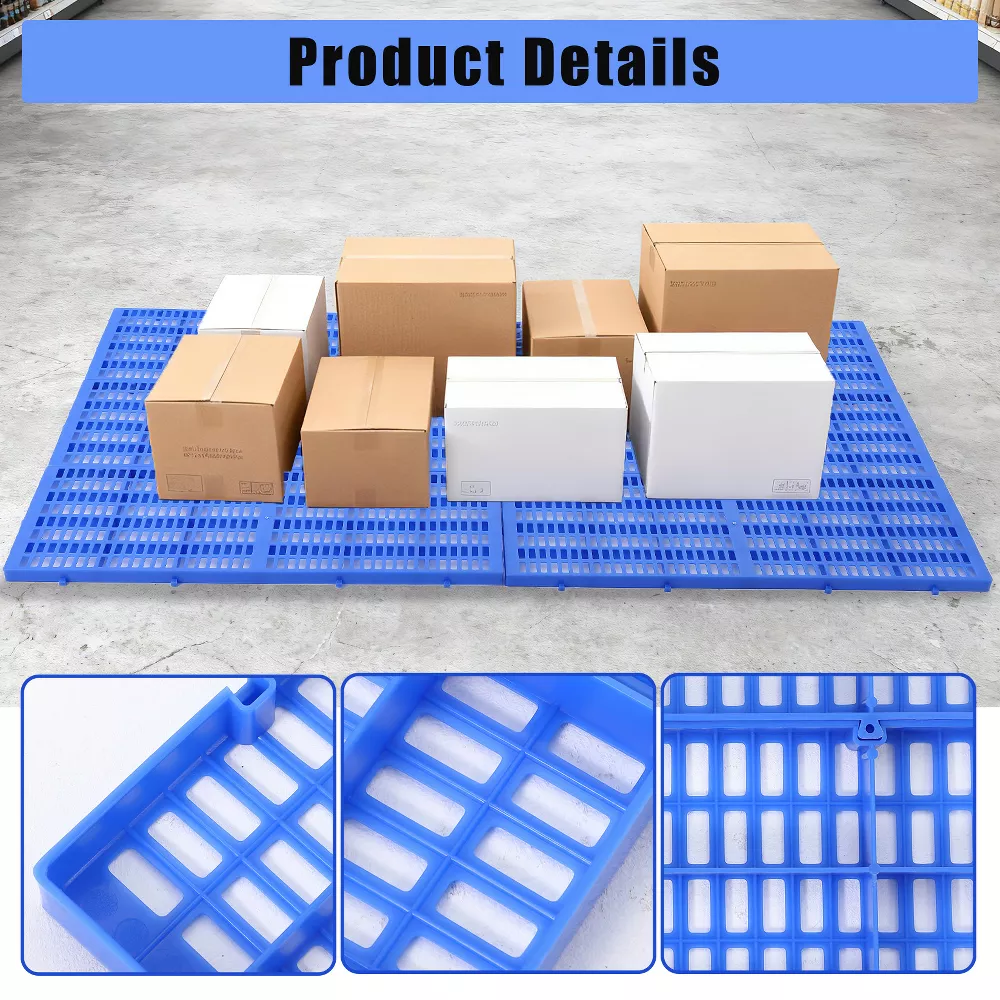 6 Pcs Heavy-Duty Plastic Floor Pallets - Image 4