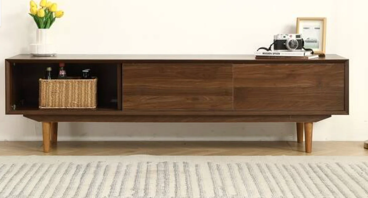 63" TV Stand Wood TV Console Table Livingroom Media Storage Cabinet SHOWROOM ITEM