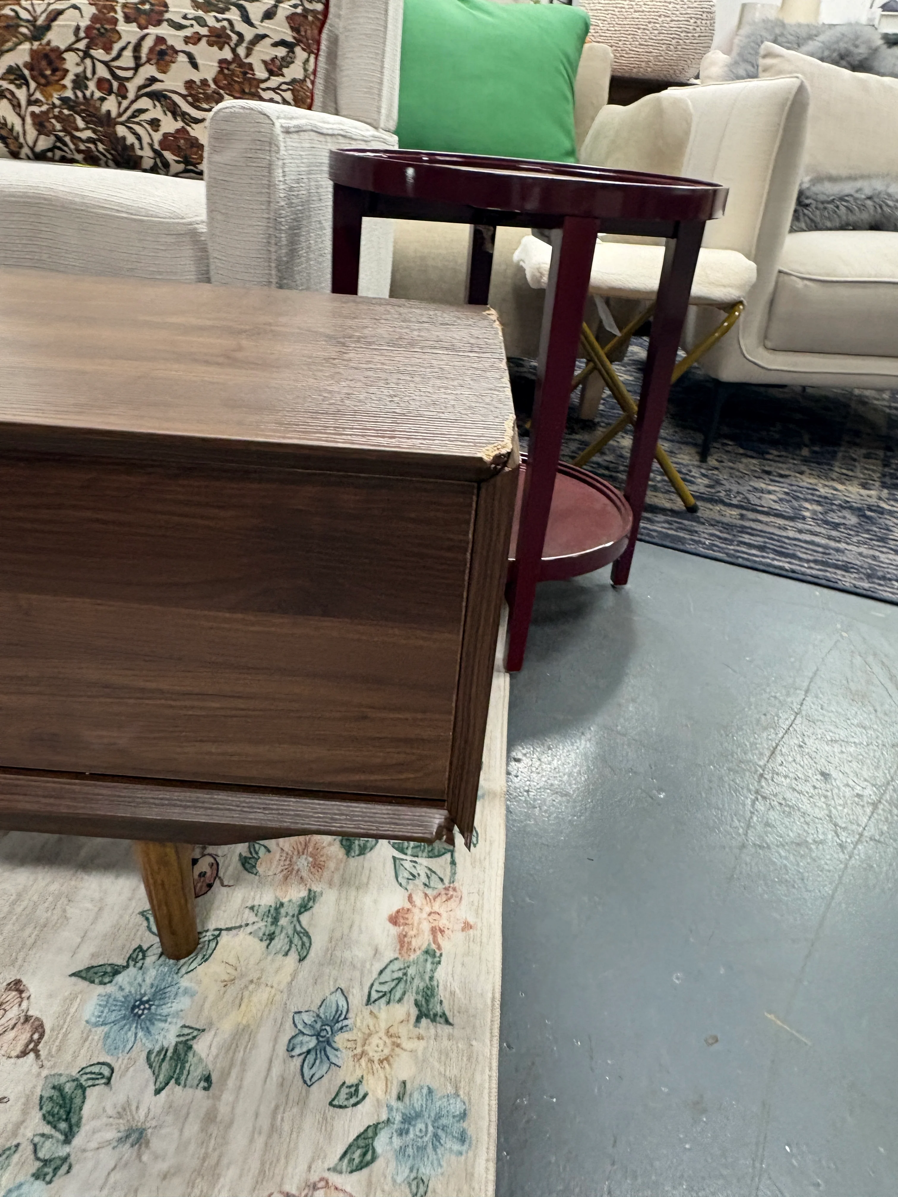 63" TV Stand Wood TV Console Table Livingroom Media Storage Cabinet SHOWROOM ITEM - Image 6