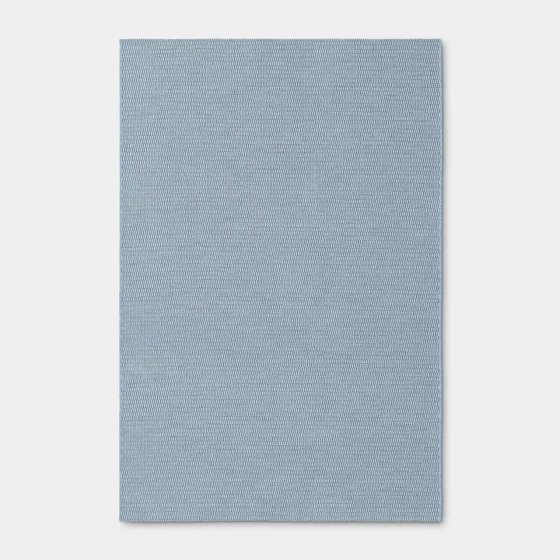 Micro Dash Rectangular Woven Outdoor Area Rug Blue 6'x9'