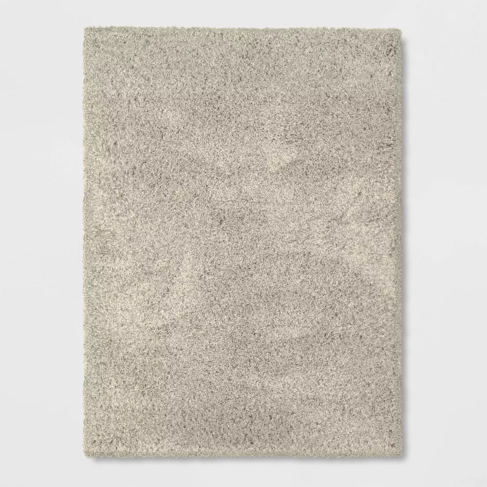 Solid Eyelash Woven Shag Rug Tan 7'1"X10'