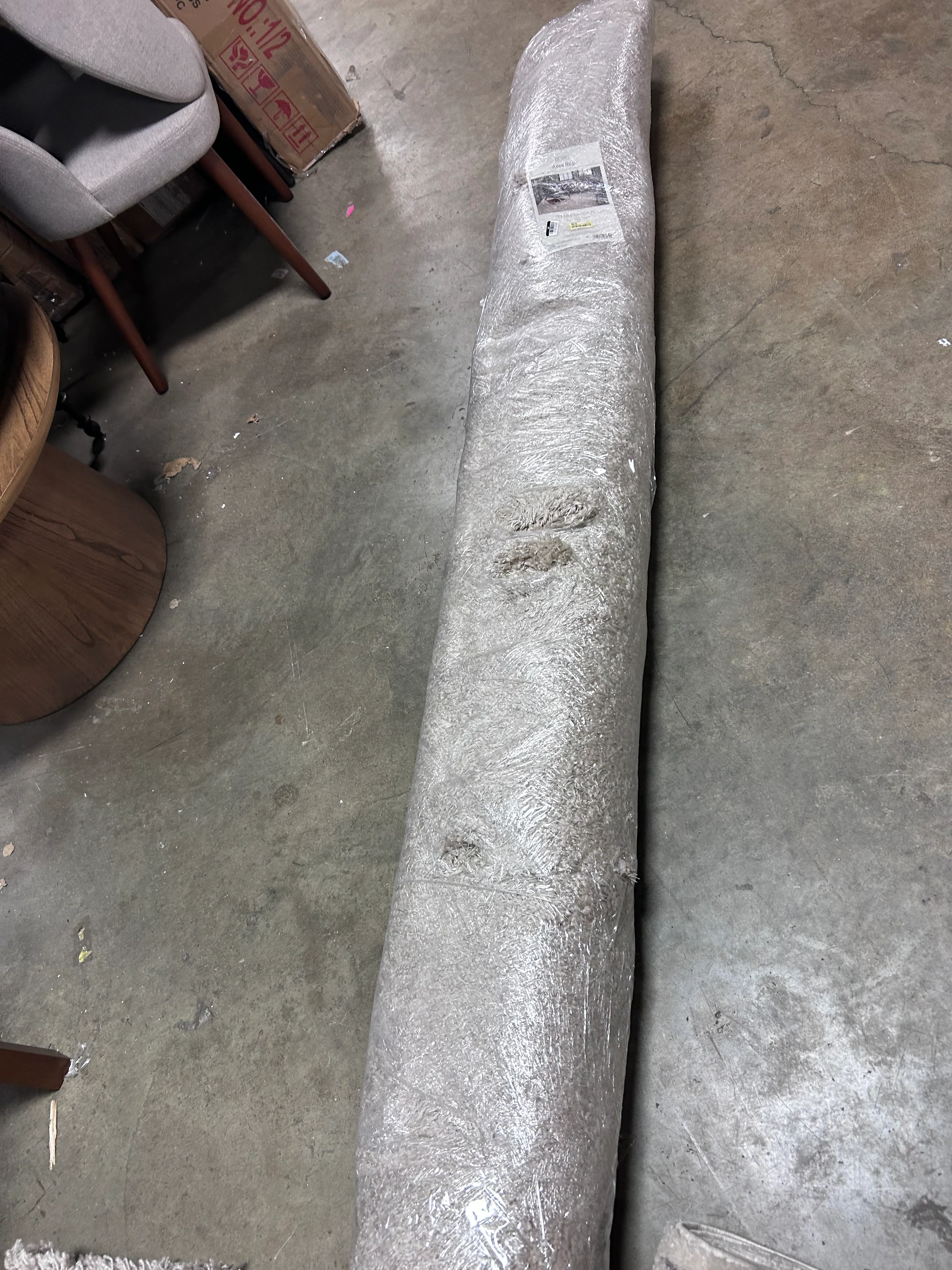 Solid Eyelash Woven Shag Rug Tan 7'X10' - Image 6