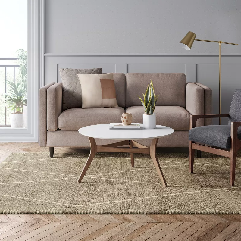 Glacier Diamond Woven Area Rug Desert Tan 7'x10' - Image 3