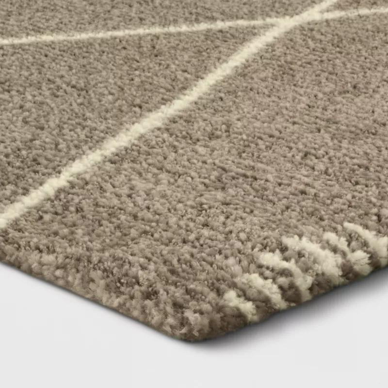 Glacier Diamond Woven Area Rug Desert Tan 7'x10' - Image 4