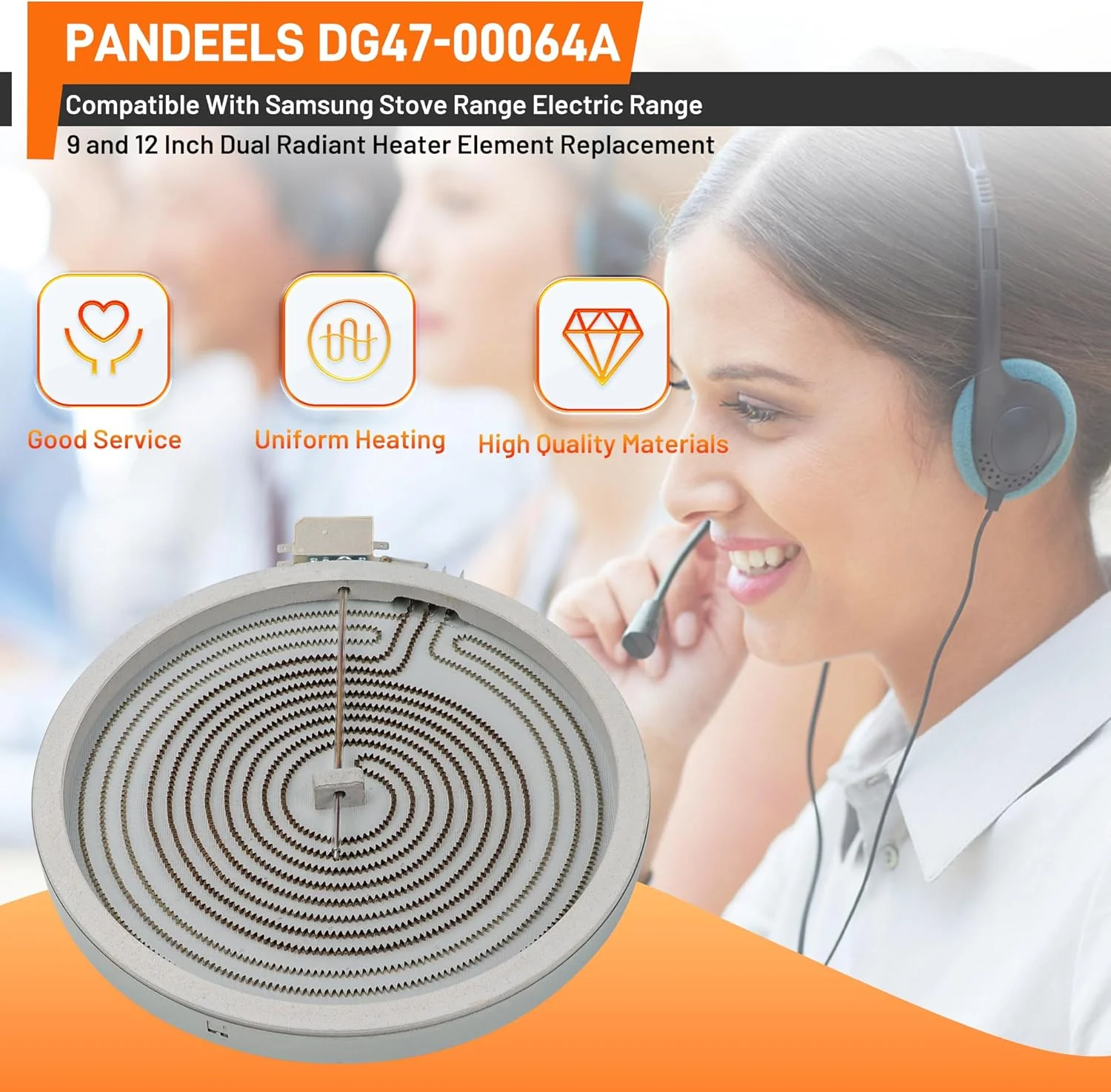 Dual Radiant Heater Element Fit for Samsung Stove Range - Image 3