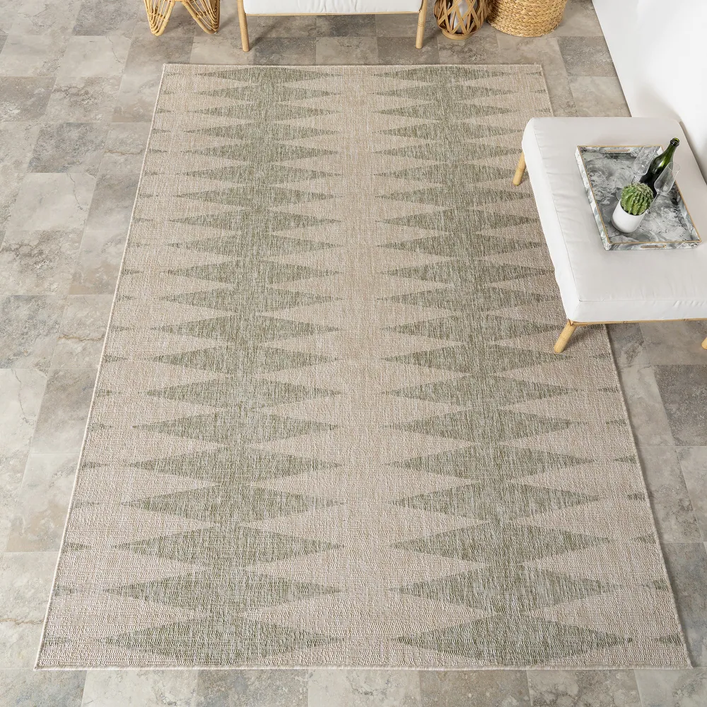 9x12 Philipa Moroccan Geometrc Indoor/Outdoor Area Rug SHOWROOM ITEM