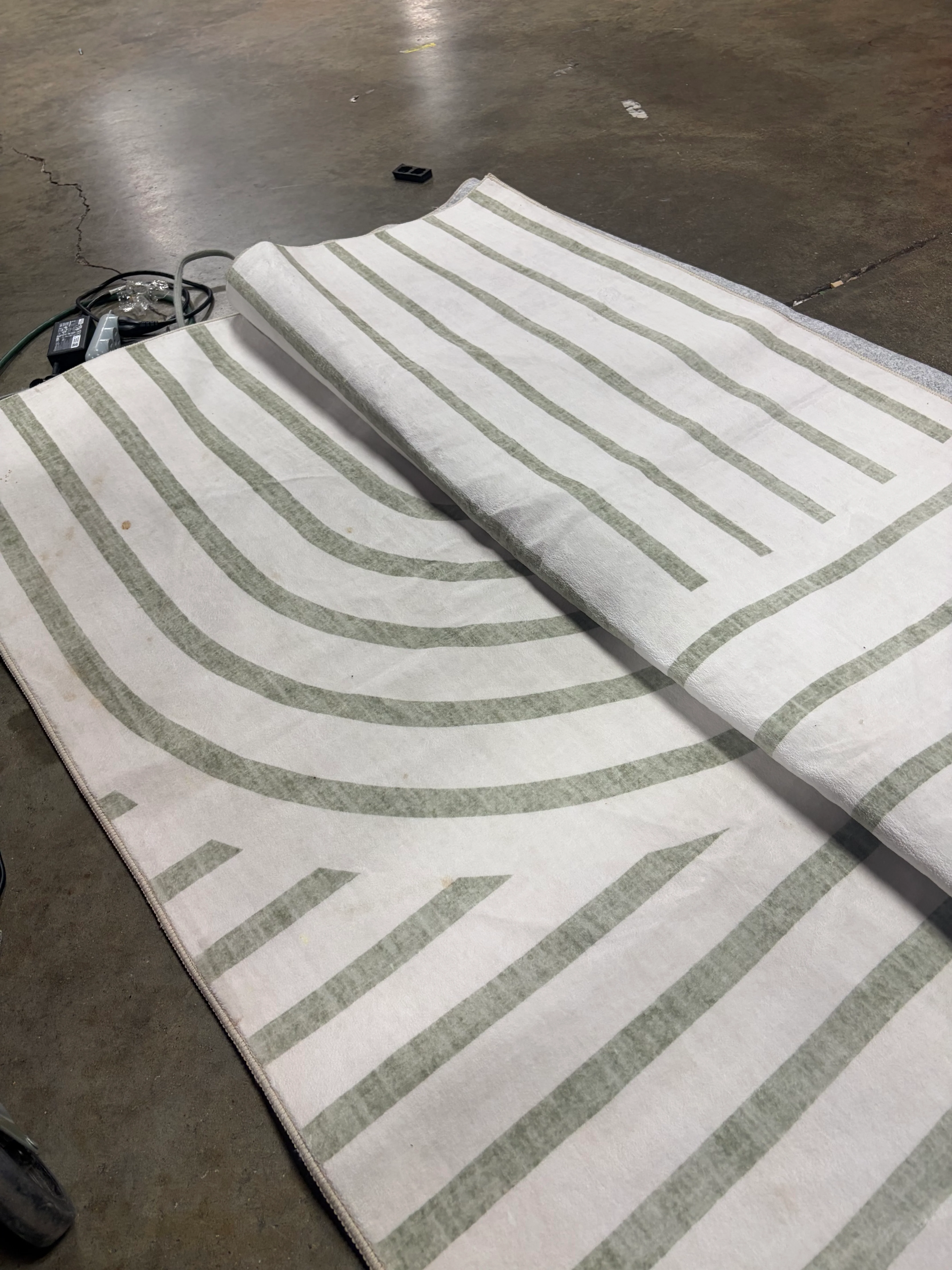 Soft Washable Rugs, Ultra-Thin Non-Slip Modern, Green 9x12 - Image 6