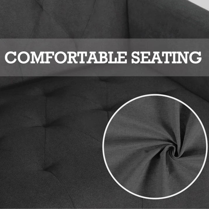 Accent Chair, Fabric Arm Chairs, Dark Gray - Image 4