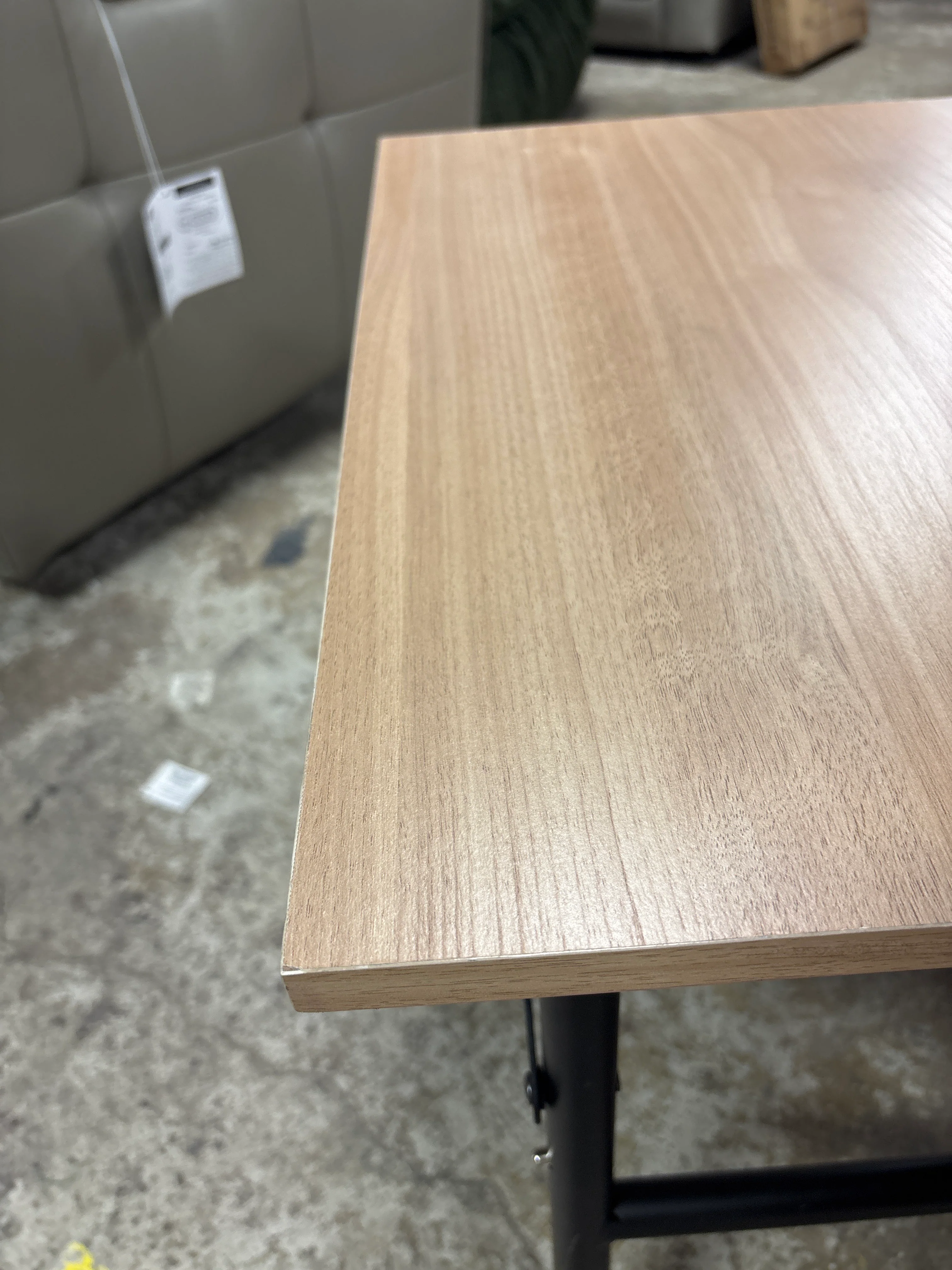 Adjustable Height Folding Table Brown SHOWROOM ITEM - Image 4