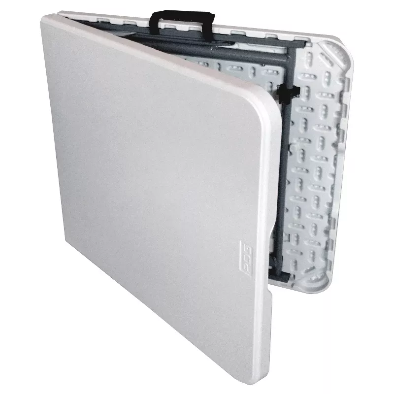Adjustable Height Folding Table Off-White - Image 2
