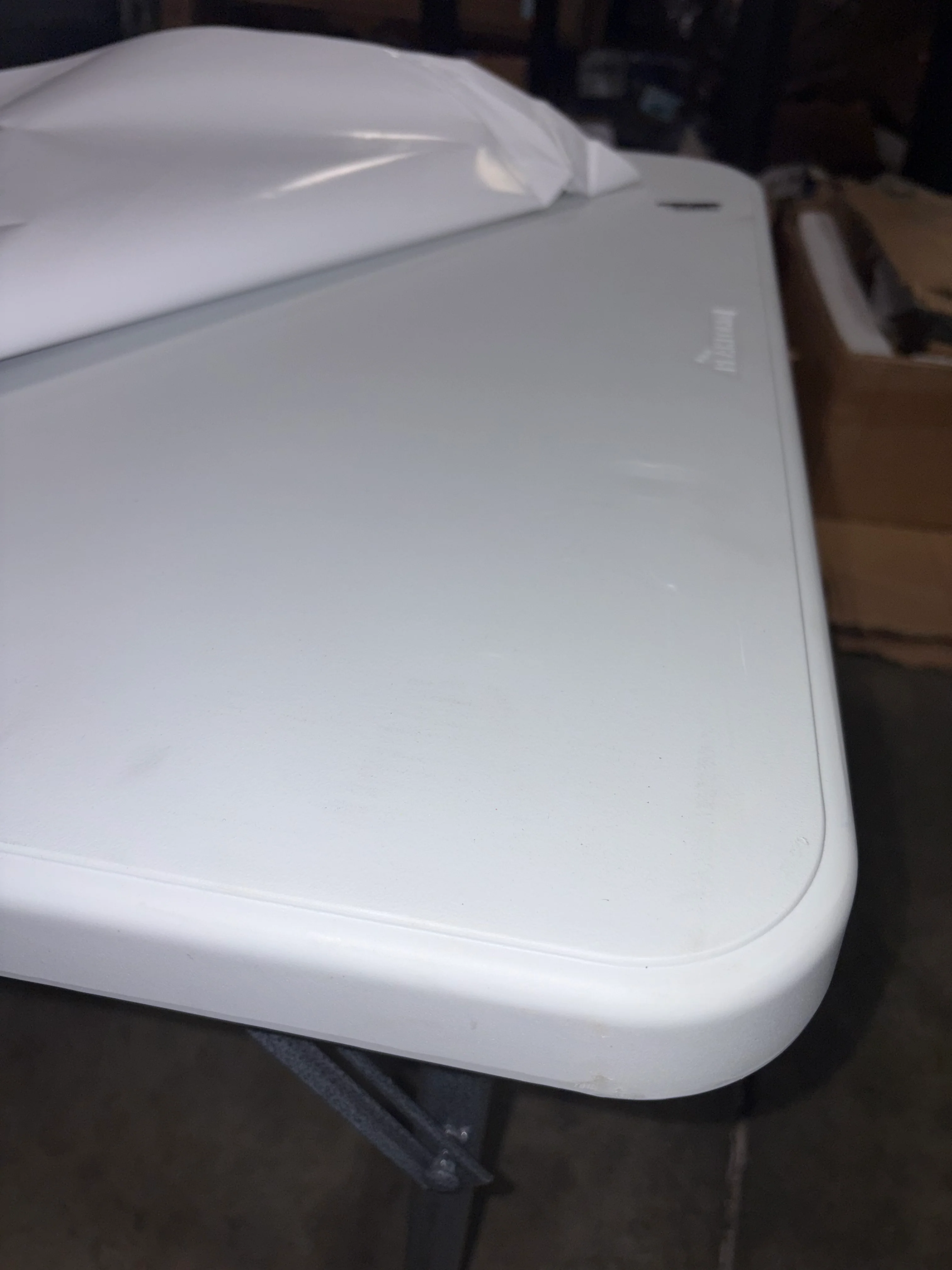 Adjustable Height Folding Table Off White - Image 11
