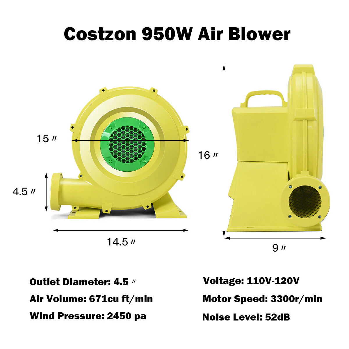 Air Blower Pump Fan for Inflatable Bounce House - Image 5