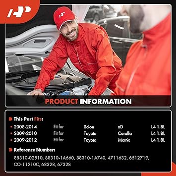 Air Conditioner AC Compressor with Clutch Compatible with Toyota Corolla 2009-2010, Matrix 2009-2012, Scion xD 2008-2014 1.8L, - Image 3
