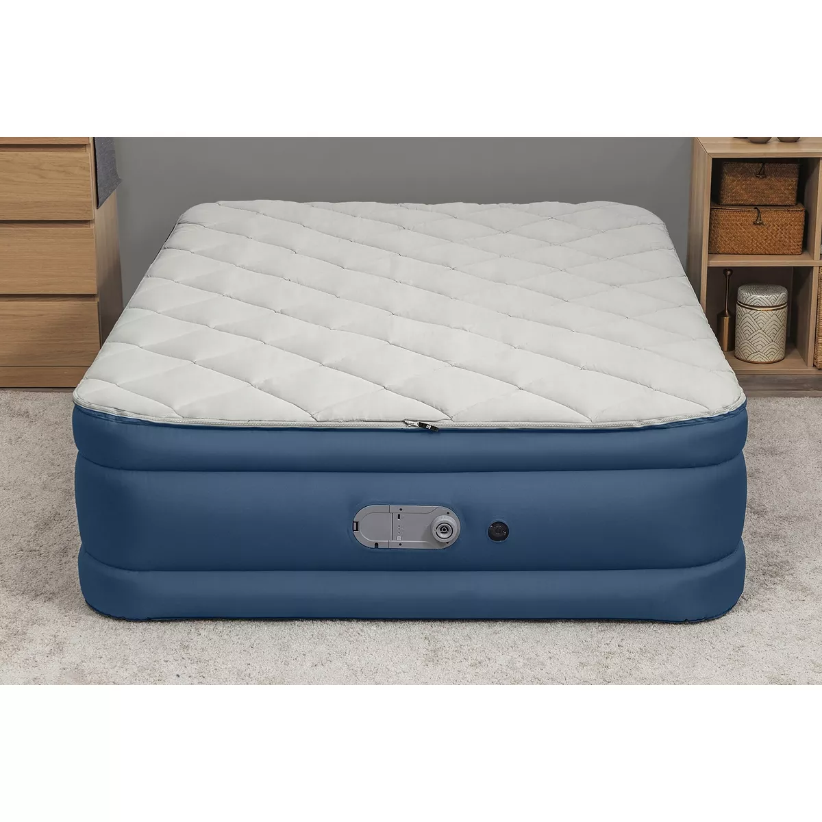 AlwayzAire Tough Guard Duvet Top Air Mattress Queen with Built-in Dual Pump - Image 2