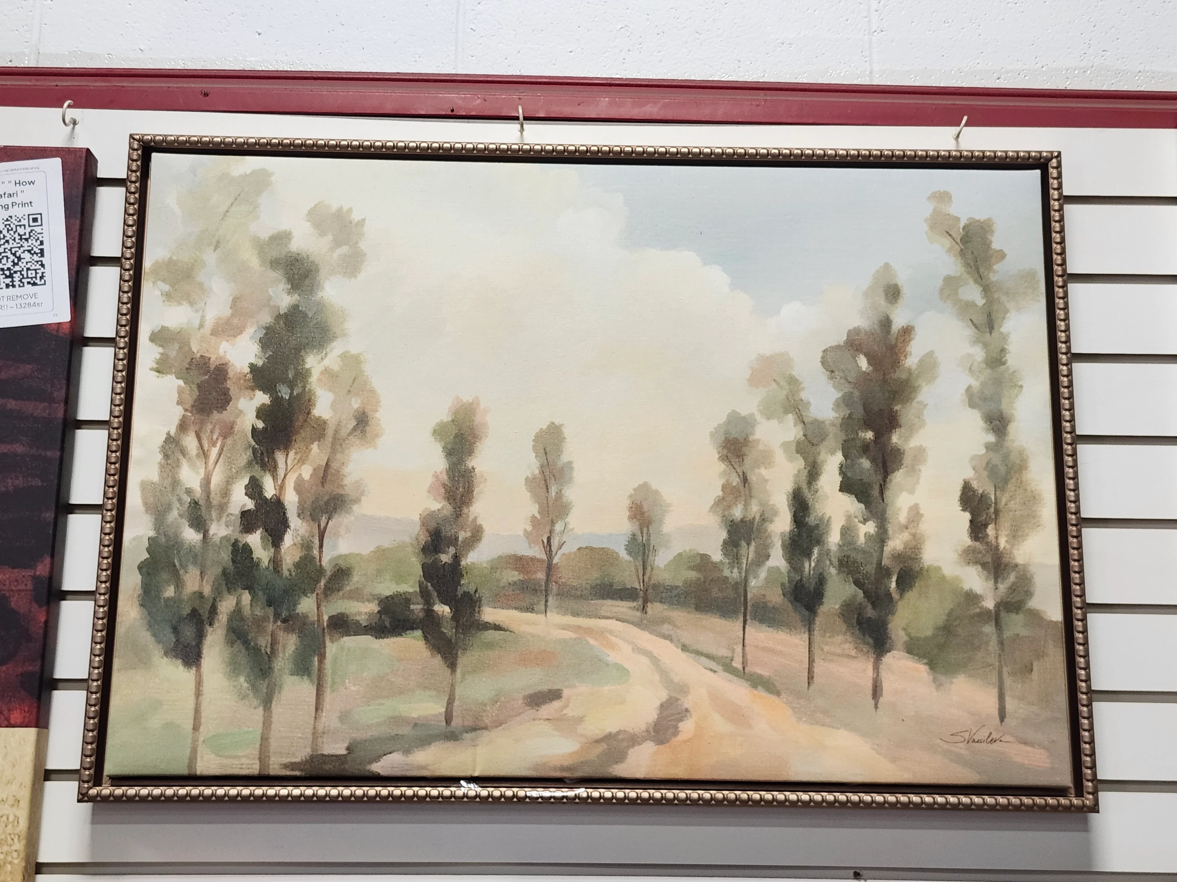 Amanti Art 33"x23" Poplar Trees by The Road SHOWROOM ITEM - Image 2