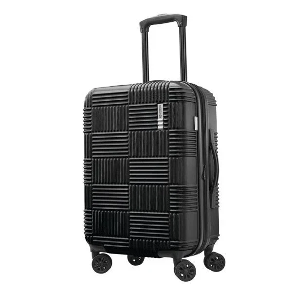 American Tourister NXT Hardside Large Checked Spinner Suitcase - Black - Image 2