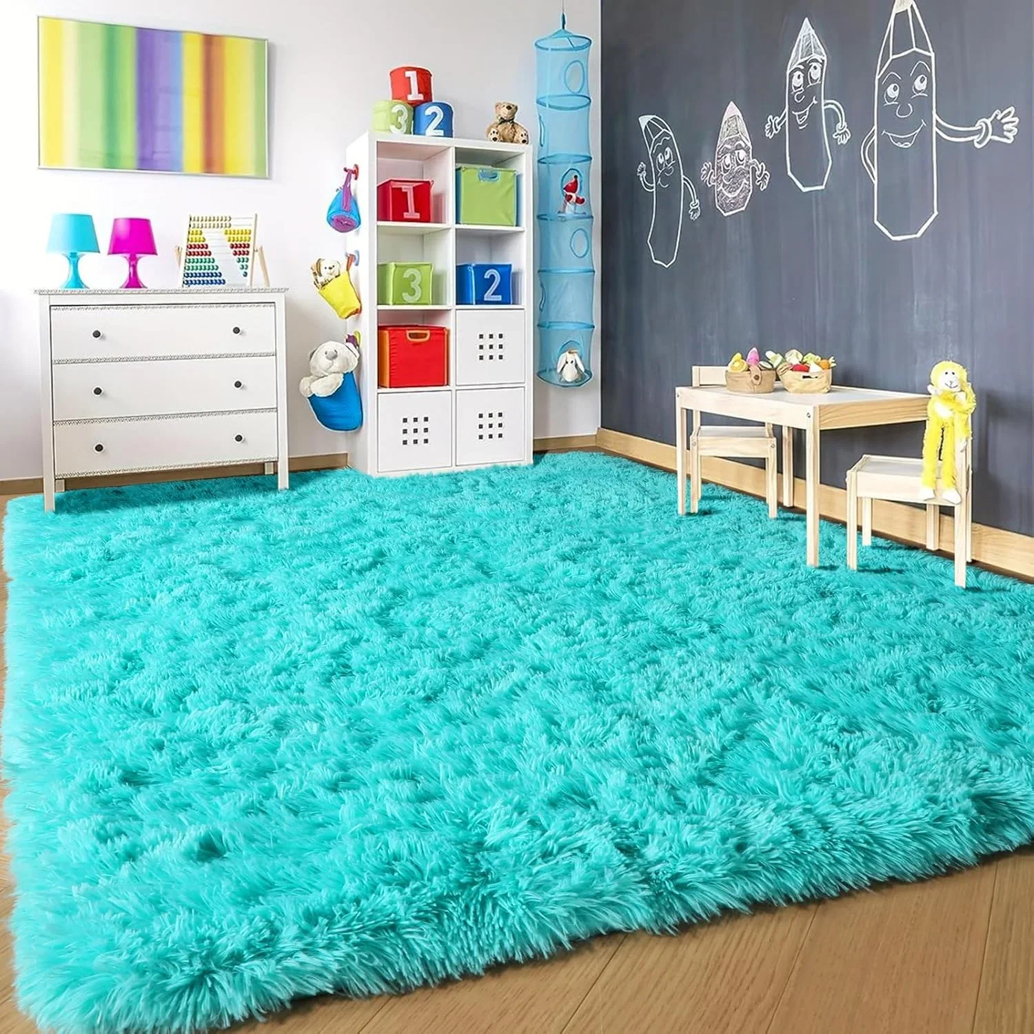 Area Rug 8'x10' Fluffy Shag Rug Furry Carpet, Shaggy Throw Rug, - Image 3