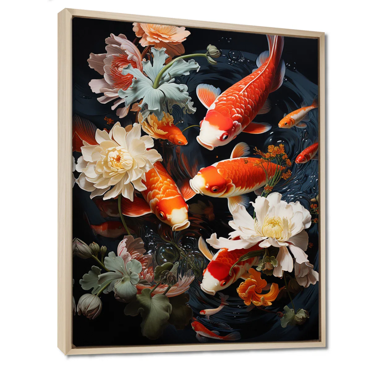 Asian Art Infinite Koi I - Asian Art Canvas Print Wall Art - Image 5