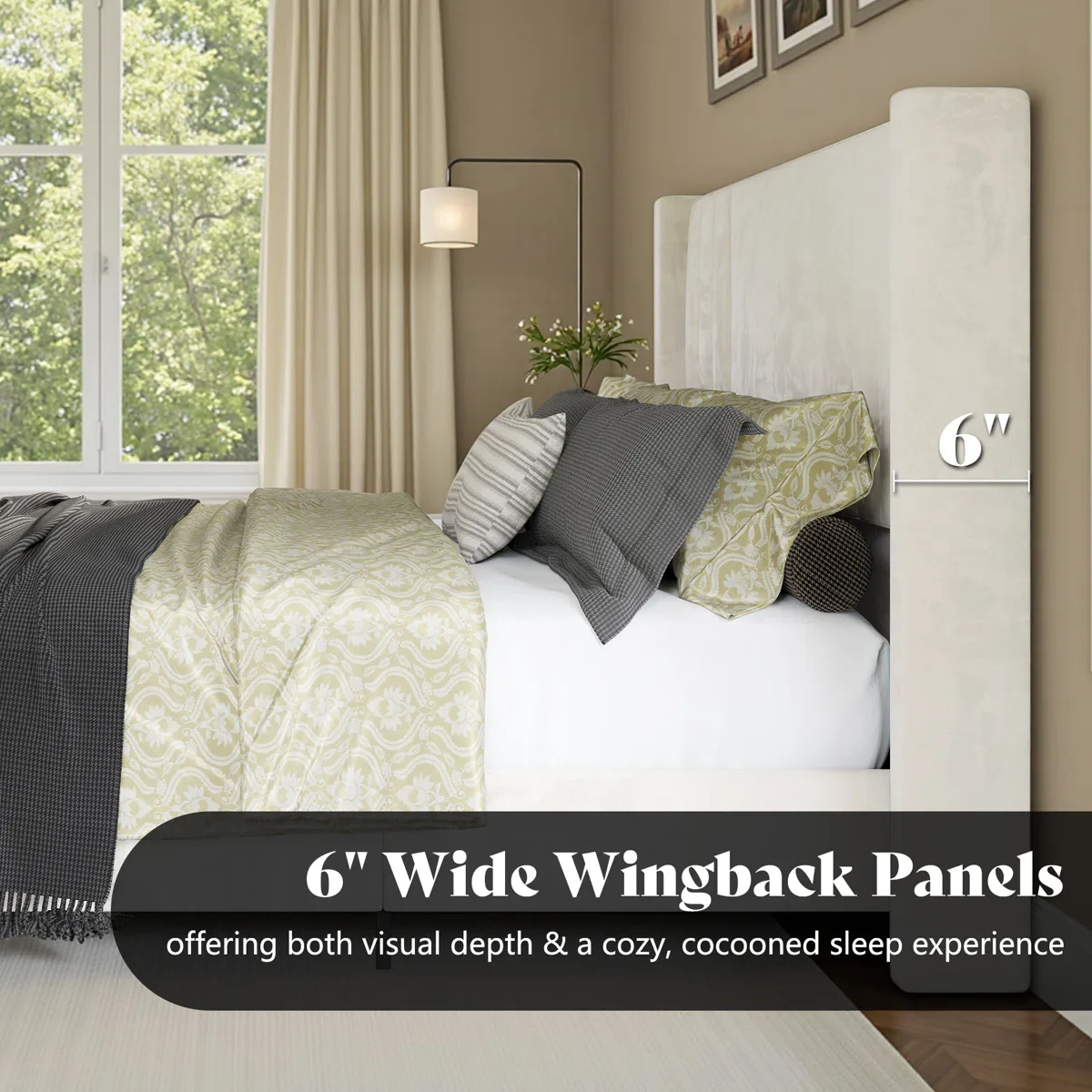 Aurieona Upholstered Platform Bed Queen - Image 2