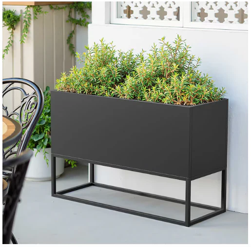Large Metal Rectangular Planter - Image 5