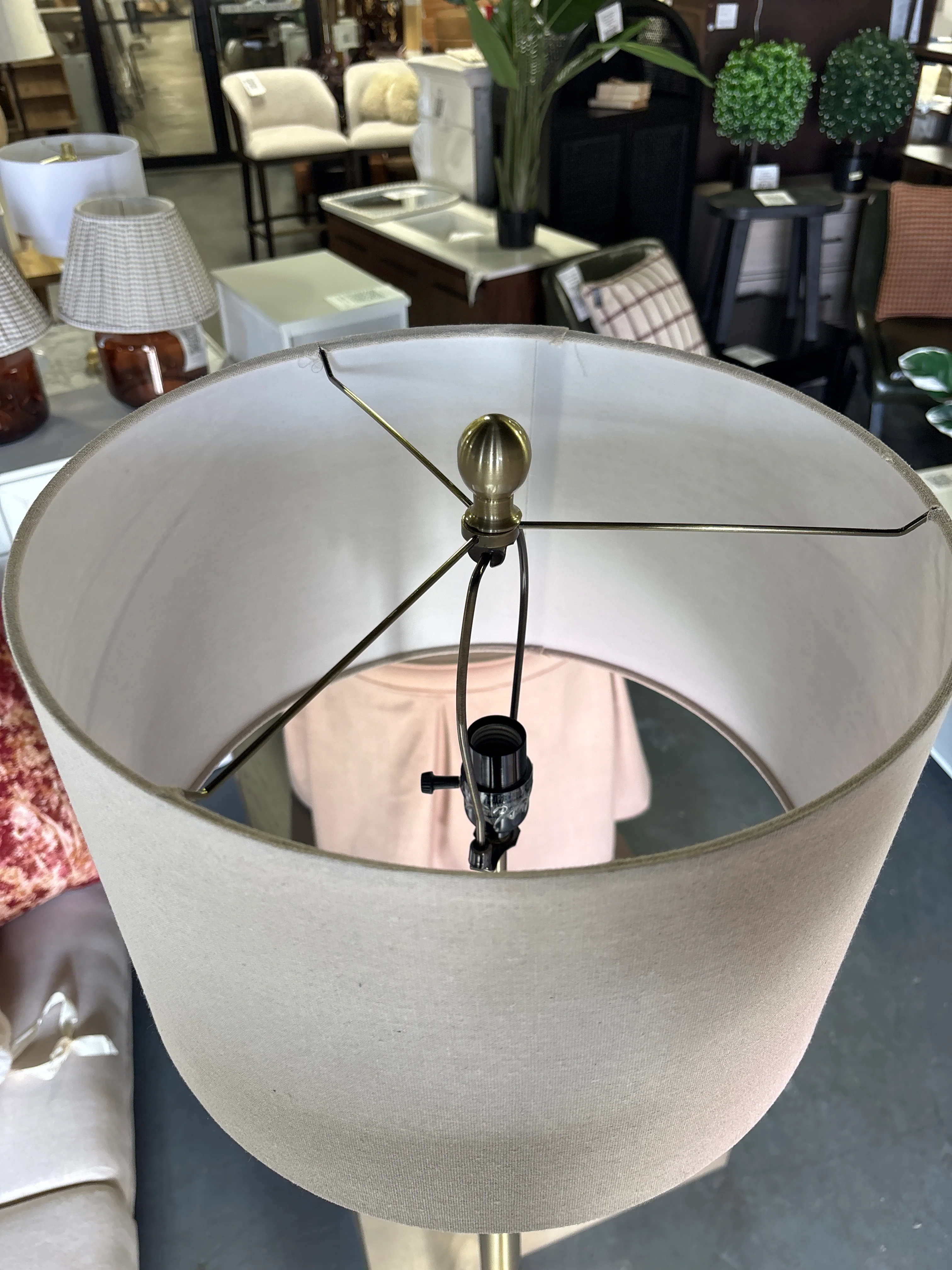 Barton Floor Lamp Antique Brass SHOWROOM ITEM - Image 3