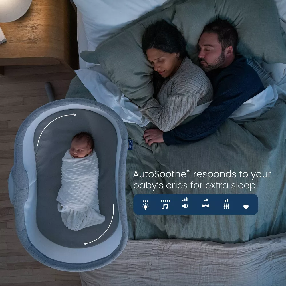 BassiNest Connected Swivel Sleeper Smart Baby Bassinet - Gray - Image 5