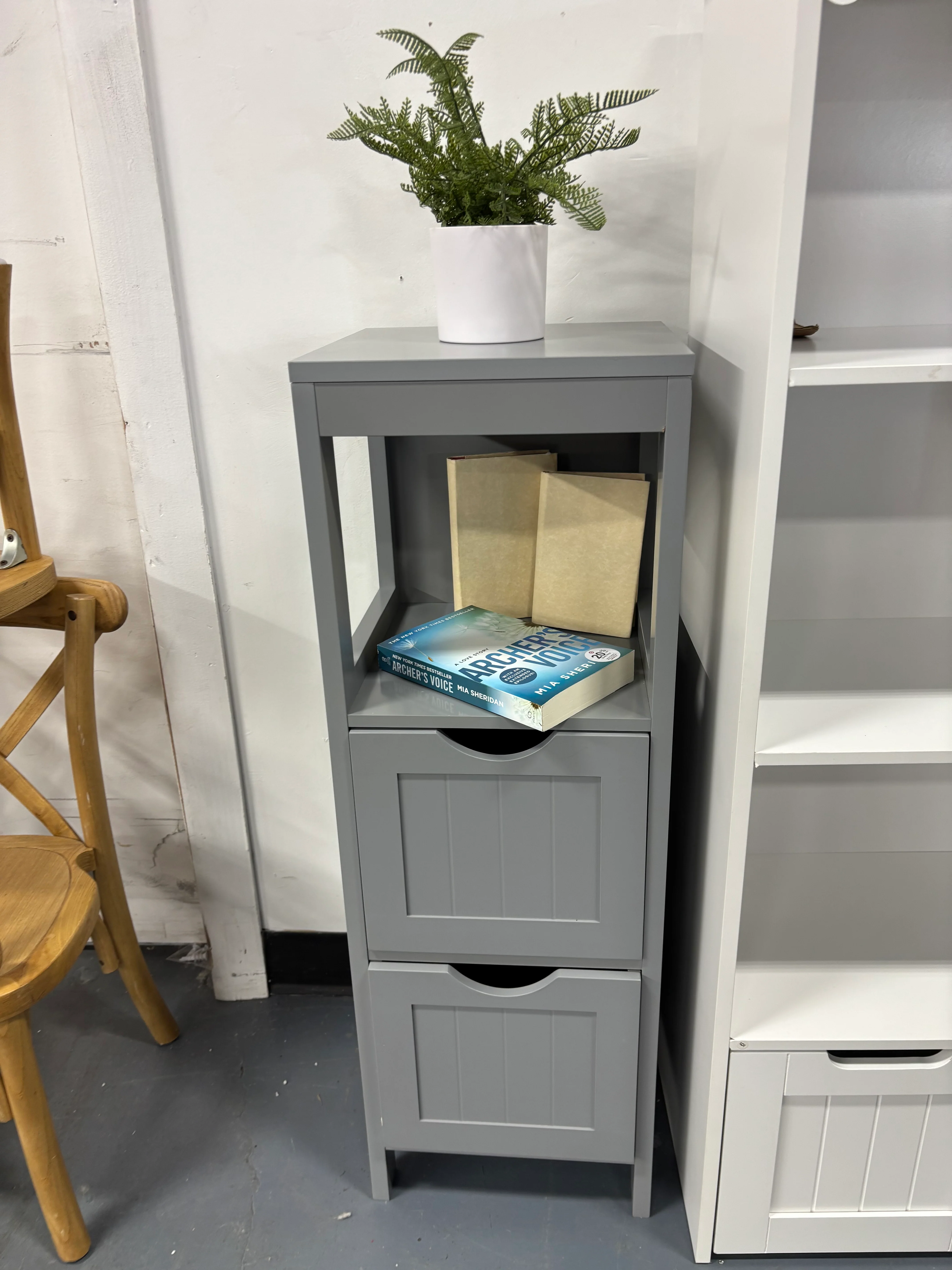 Bathroom Floor Freestanding Storage Organizer - Gray SHOWROOM ITEM - Image 2