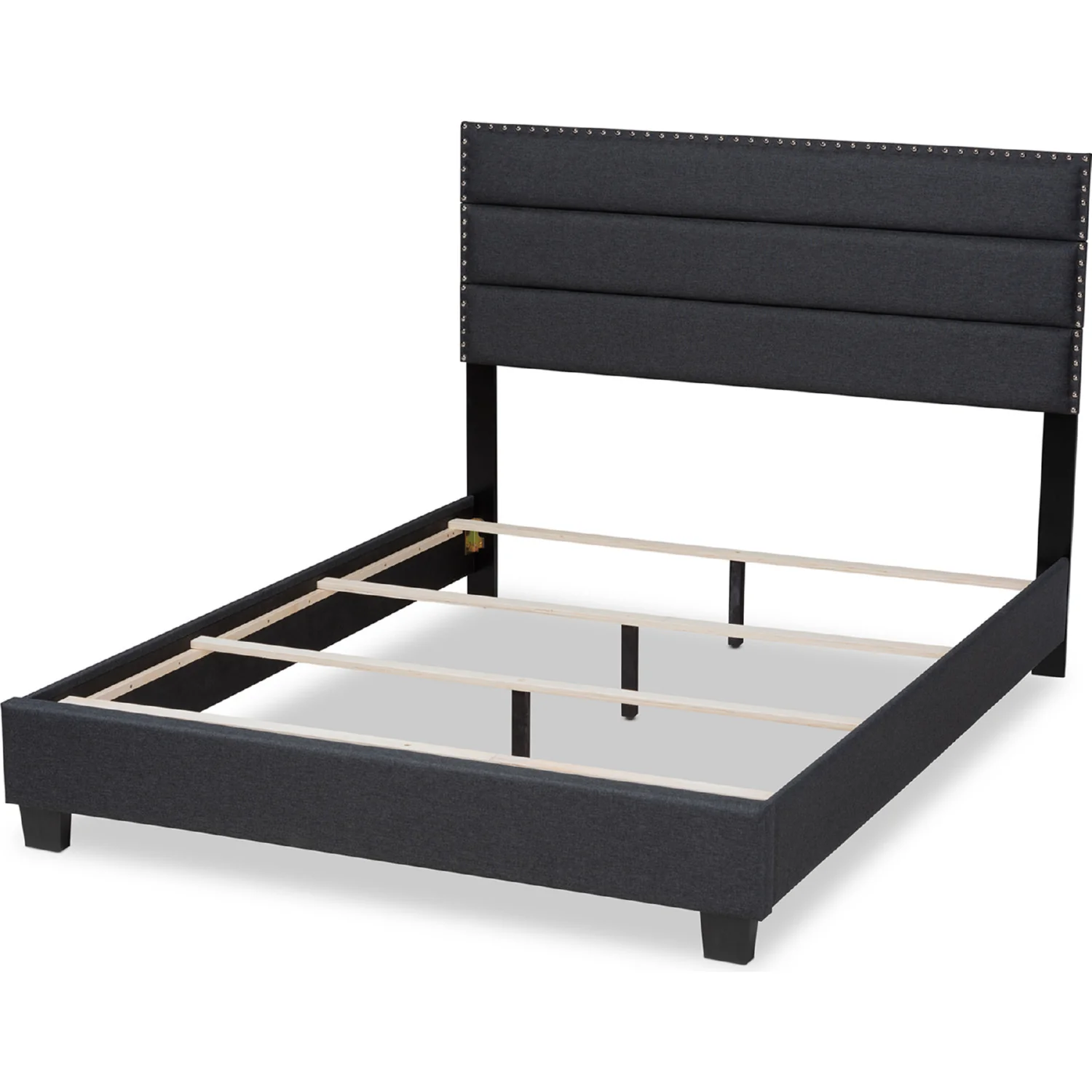 Baxton Ansa King Bed in Biege Fabric - Image 4