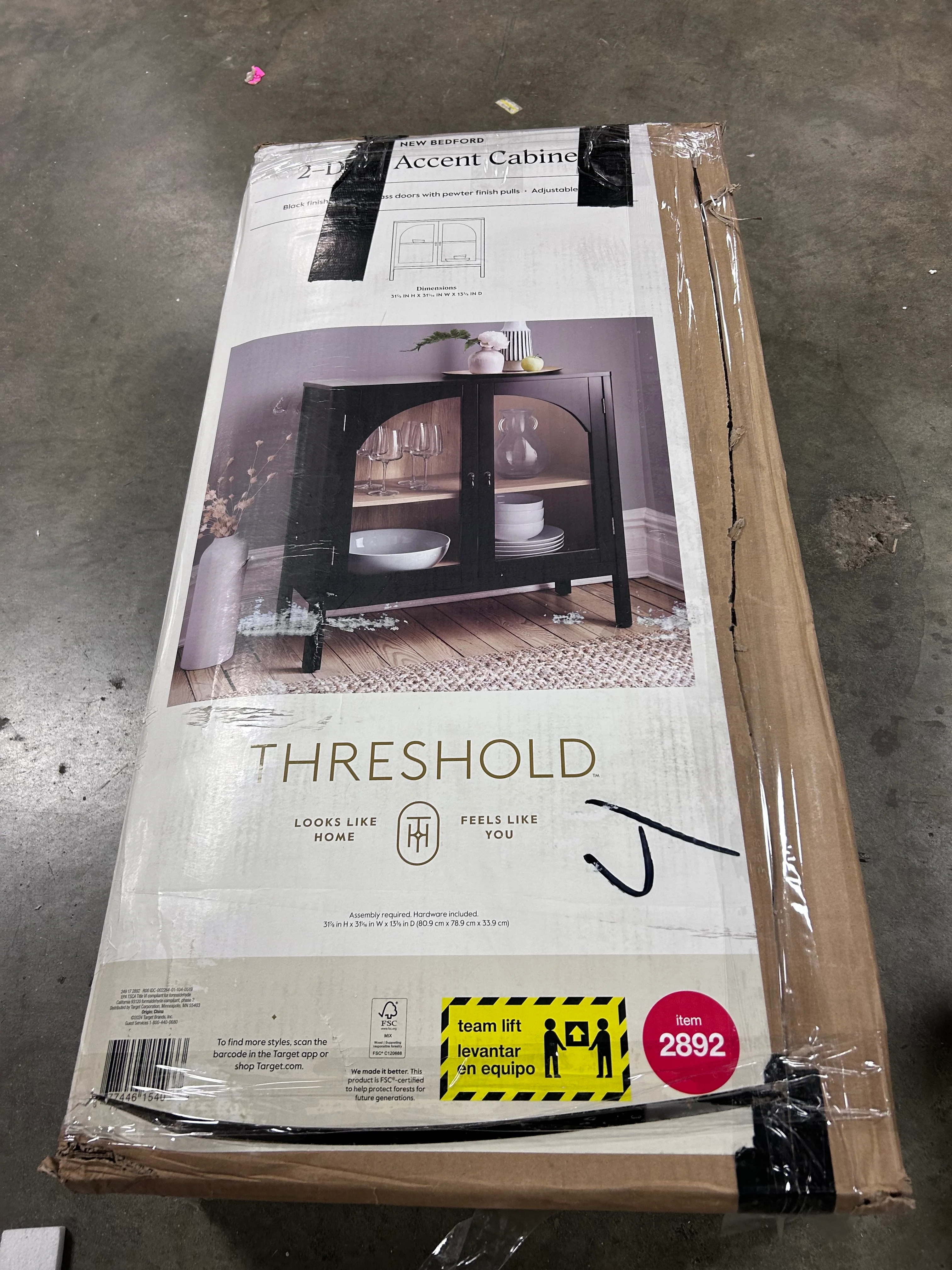 Bedford 2 Door Accent Cabinet Black, - Image 5
