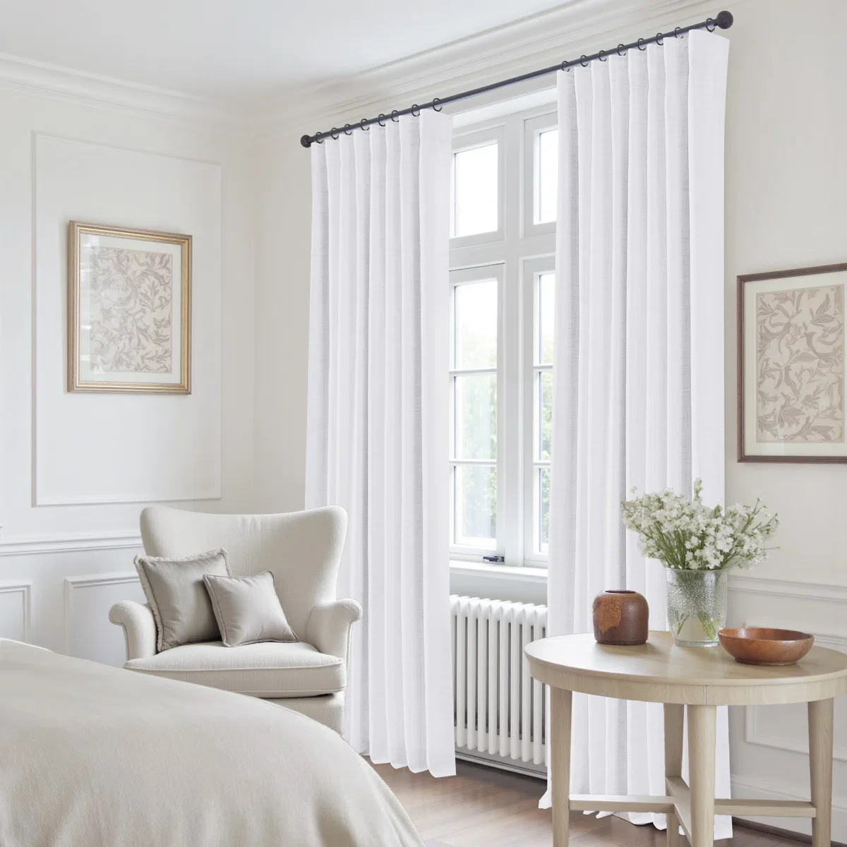 Birglinde Faux Linen Textured Thermal 100% Blackout Curtains Set of 2 - Image 2
