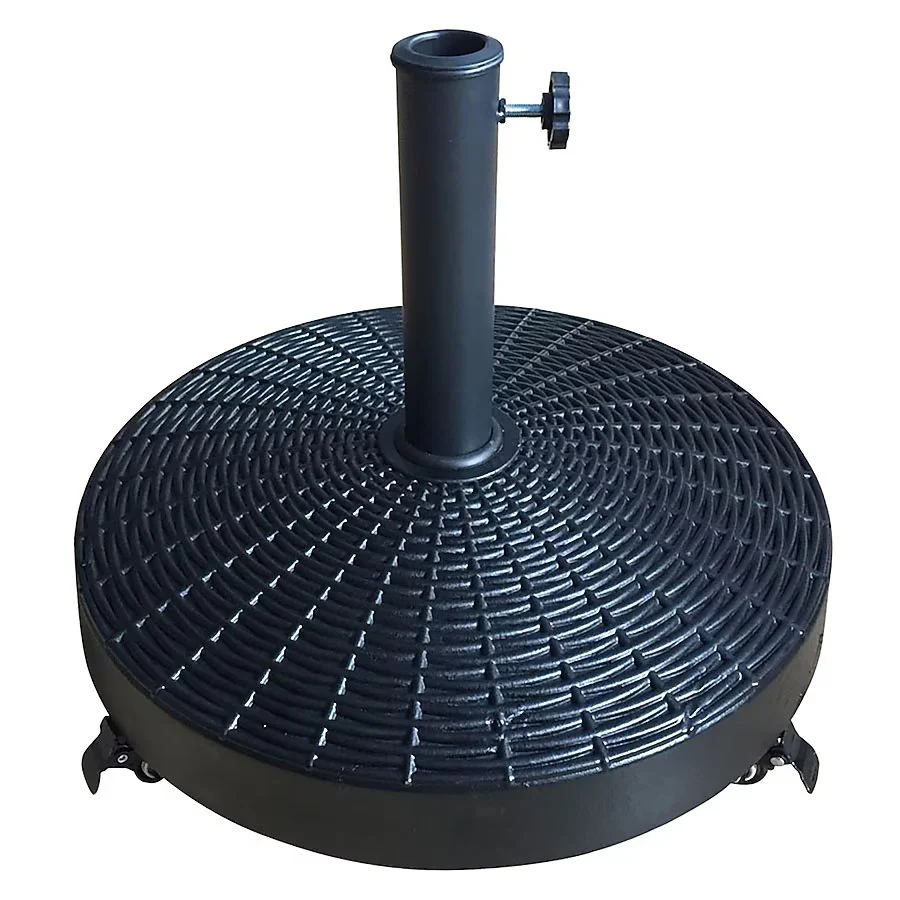 Black Resin Plastic Patio Umbrella Base,
