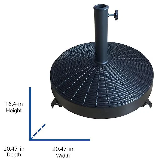 Black Resin Plastic Patio Umbrella Base, - Image 5