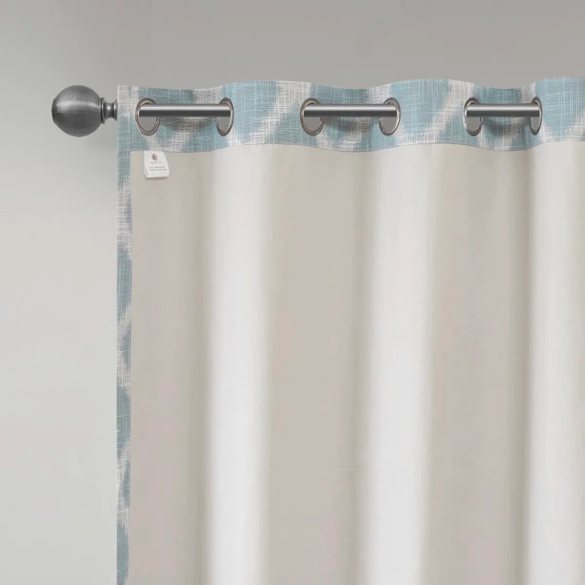 Blakesly Printed Ikat Blackout Single Curtain Panel - Image 4