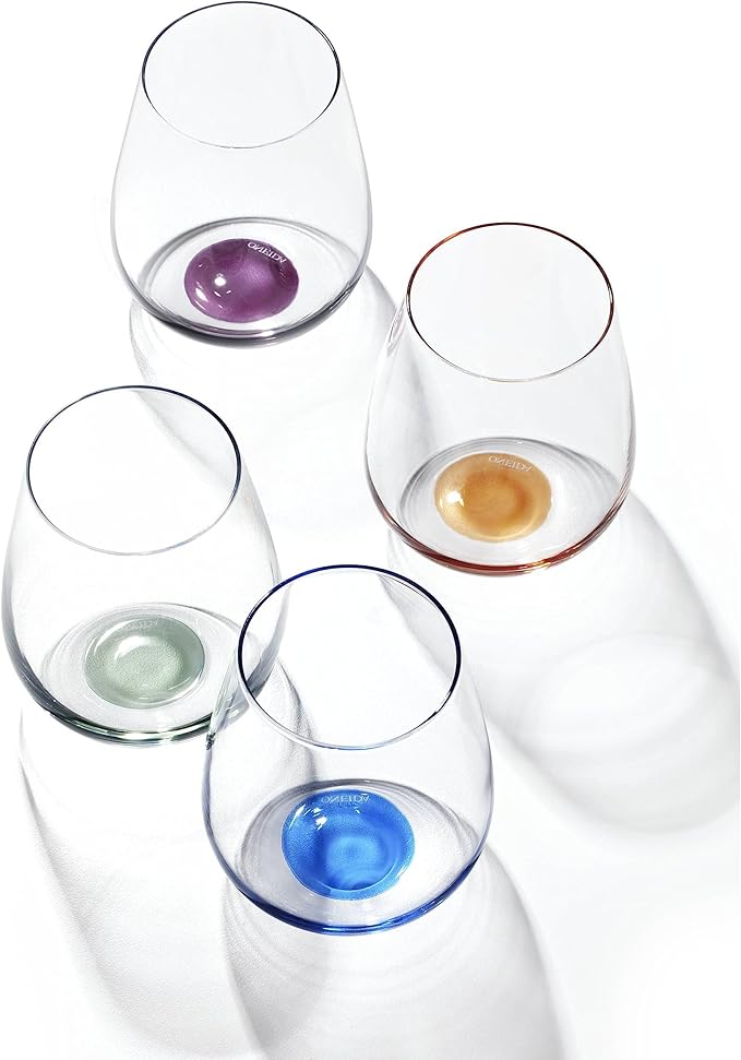 Bottoms Up Stemless Wine Glasses, Set Of 4 - Image 2