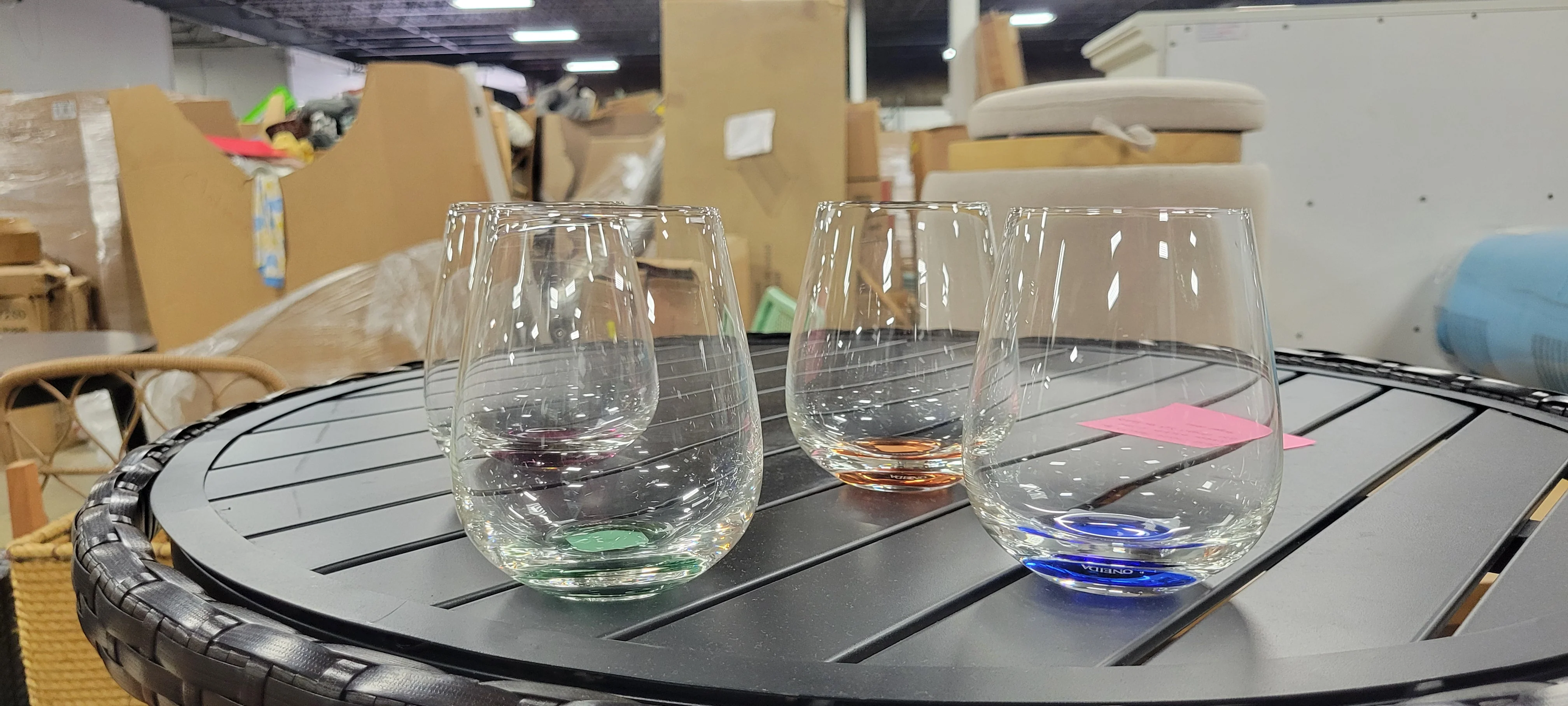 Bottoms Up Stemless Wine Glasses, Set Of 4 - Image 3