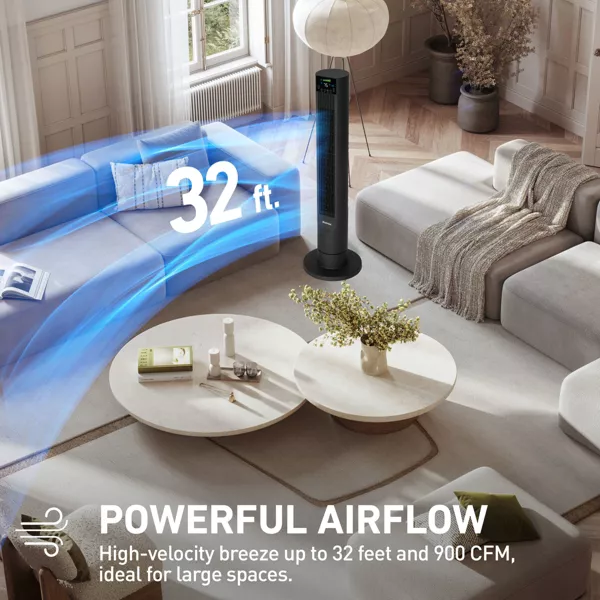 Breeze Max Tower Oscillating Fan with Clean Breeze - Image 2