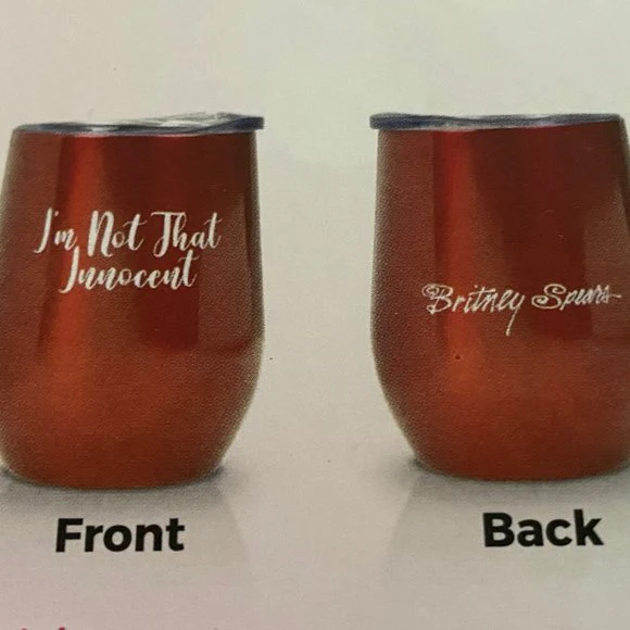 Britney Spears "I'm not That Innocent" Tumbler - Red SHOWROOM ITEM