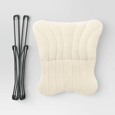 Butterfly Chair Faux Shearling Cream - Image 4