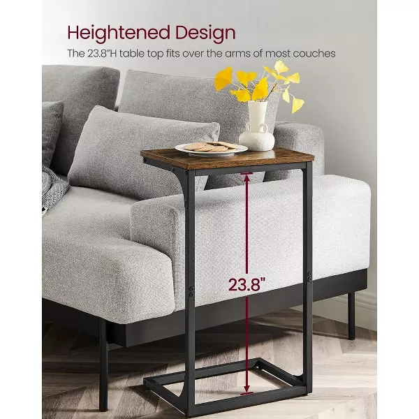 C-Shaped End Side Couch Small TV Tray Table - Image 5