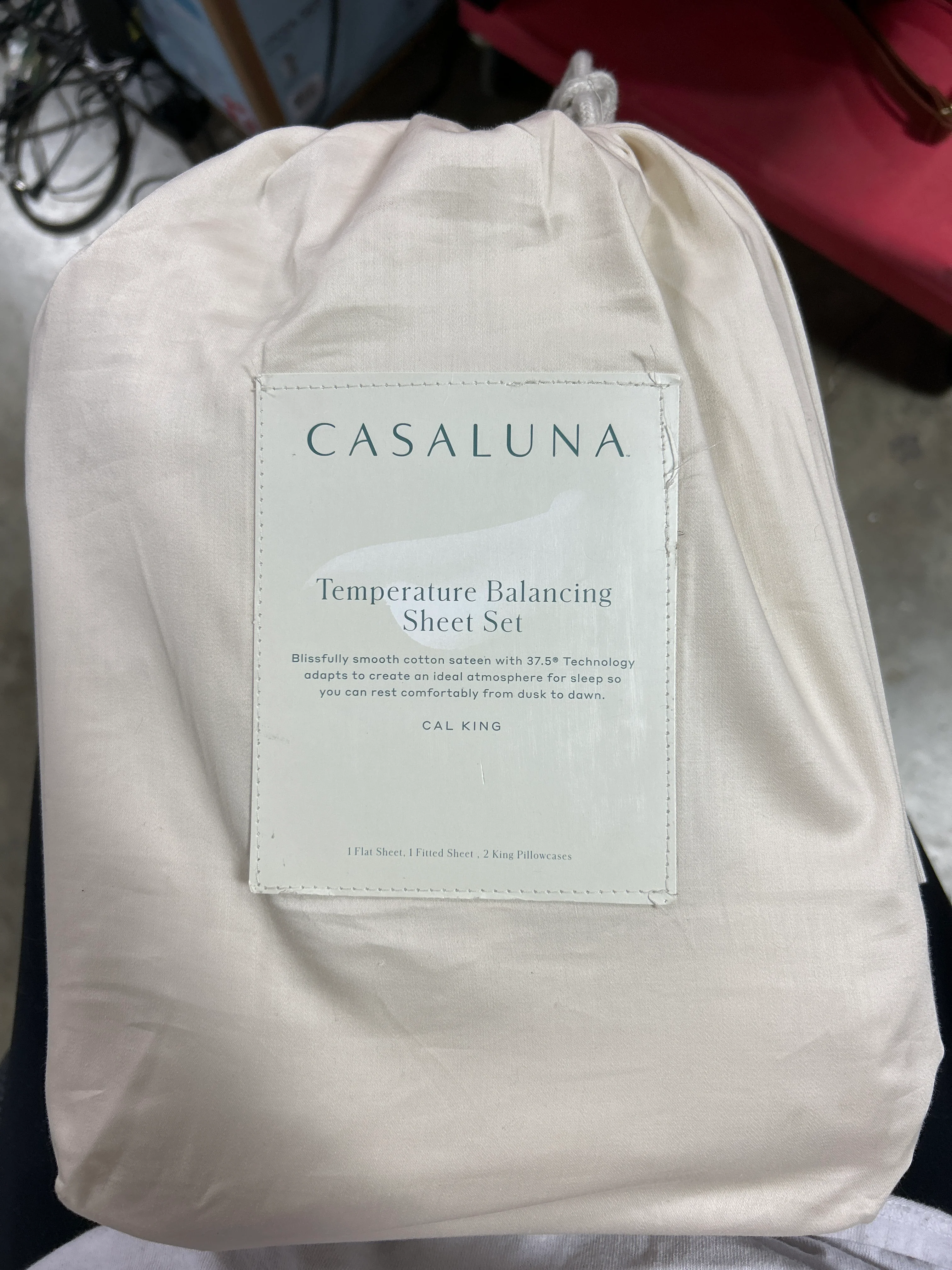 California King 300 Thread Count Temperature Regulating Solid White - FITTED SHEET ONLY - Image 2