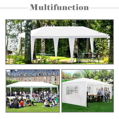 Canopy Tent Heavy Duty Wedding Party Tent 4 Sidewalls W/Carry Bag - Image 4