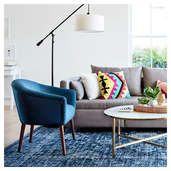 Cantilever Drop Pendant Swing Arm Floor Lamp Brown - Image 3