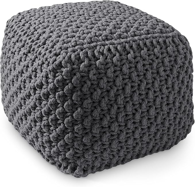 Casafield Square Pouf Ottoman-SHOWROOM ITEM