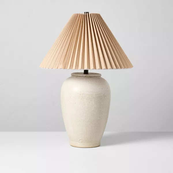 Ceramic Table Lamp Cream - NO SHADE