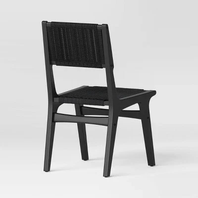 Ceylon Woven Dining Chair Black - Image 2