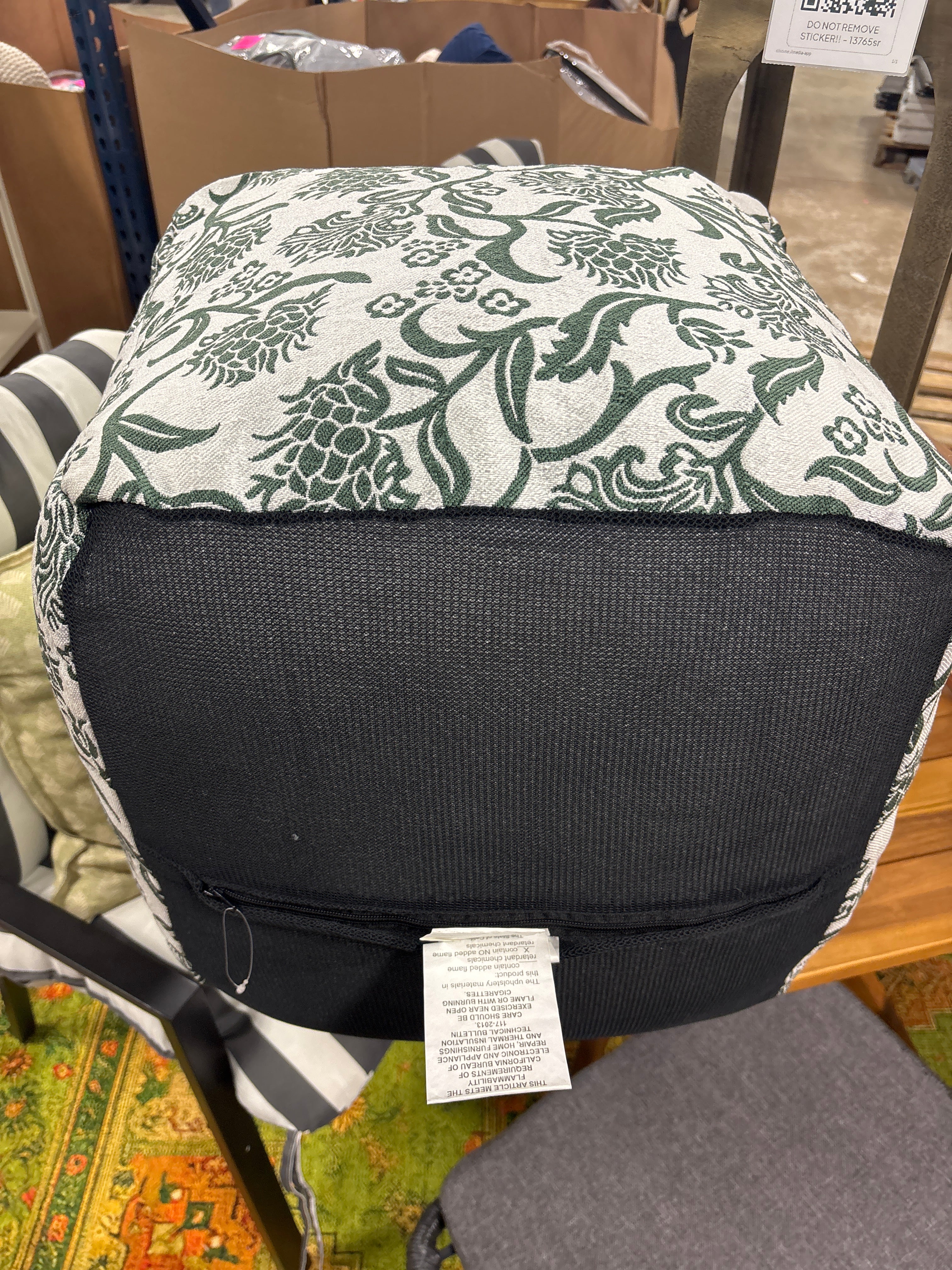 Chamonix Green Indoor/Outdoor Pouf SHOWROOM ITEM - Image 3