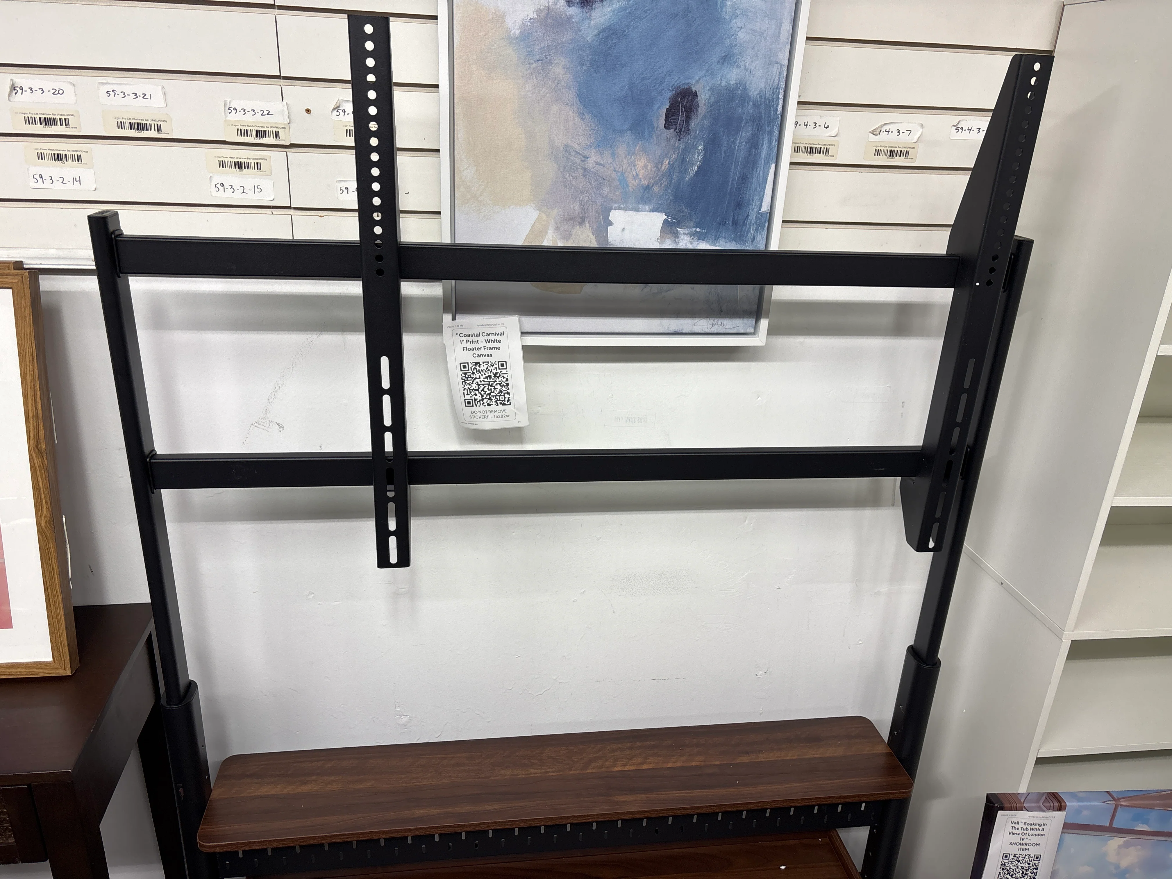 Charrisse Rosalba Modern Rolling TV Stand - Brown SHOWROOM ITEM - Image 3